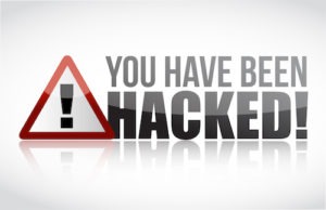 You Have Been Hacked Sign illustration design over white