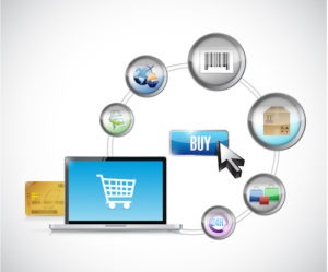 shopping or buying online and e commerce