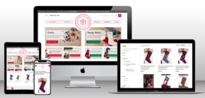 responsive website design for Merry Stockings